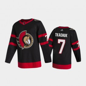Ottawa Senators Brady Tkachuk #7 Home Black 2020-21 2D Authentic Pro Jersey