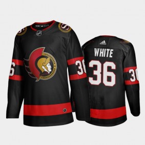Ottawa Senators Colin White #36 Home Black 2020-21 Adizero Jersey