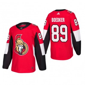 Men's Ottawa Senators Mikkel Boedker #89 Home Red Authentic Player Cheap Jersey