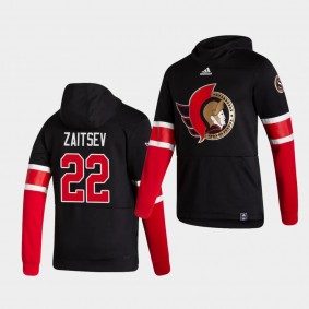 Ottawa Senators Nikita Zaitsev 2021 Reverse Retro Black Authentic Pullover Special Edition Hoodie