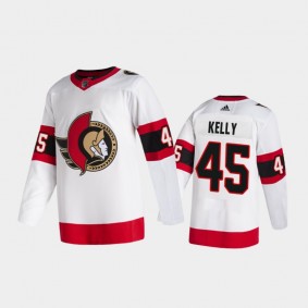 Ottawa Senators Parker Kelly #45 Away White 2020-21 Authentic Jersey