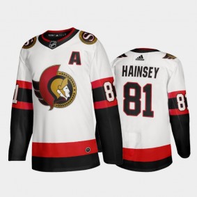Ottawa Senators Ron Hainsey #81 Away White 2020-21 Adizero Jersey