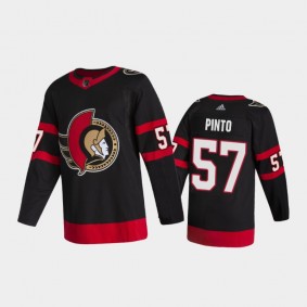 Ottawa Senators Shane Pinto #57 Home Black 2020-21 Authentic Jersey