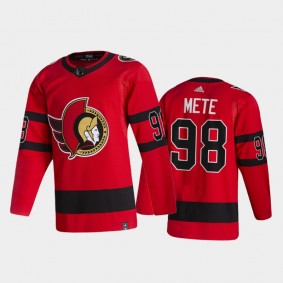 Ottawa Senators Victor Mete #98 2021 Reverse Retro Red Special Edition Jersey