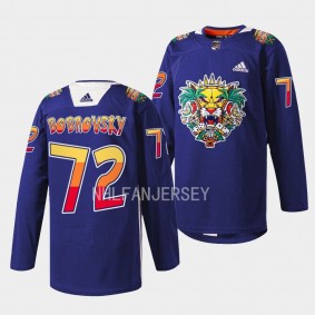 Florida Panthers 2023 Vamos Gatos Sergei Bobrovsky #72 Navy Jersey Warmups