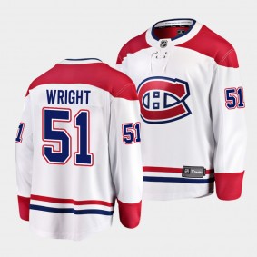 Shane Wright Canadiens #51 Away Jersey White 2022 NHL Draft
