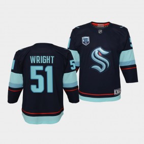 Shane Wright Youth Jersey Kraken Home Navy 2022 NHL Draft Jersey