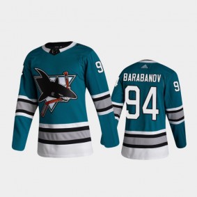 San Jose Sharks Alexander Barabanov #94 Throwback Blue 2020-21 Authentic Jersey