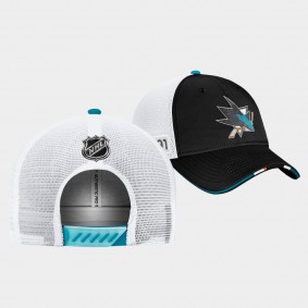 San Jose Sharks 2022 NHL Draft On Stage Authentic Pro Adjustable Hat Black