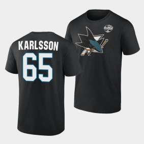 Erik Karlsson 2022 NHL Global Series San Jose Sharks Black T-Shirt