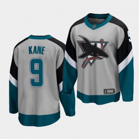 Evander Kane San Jose Sharks 2021 Reverse Retro Gray Special Edition Men Jersey