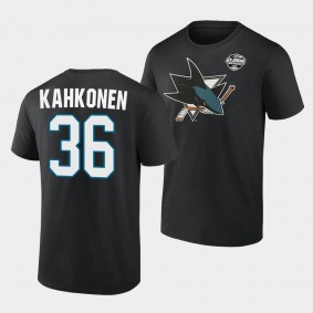 Kaapo Kahkonen 2022 NHL Global Series San Jose Sharks Black T-Shirt