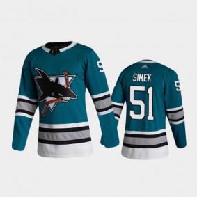 San Jose Sharks Radim Simek #51 Heritage Teal 2020-21 30th Anniversary Authentic Jersey