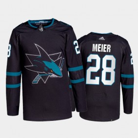 Timo Meier San Jose Sharks Authentic Pro Jersey 2021-22 Black #28 Alternate Uniform