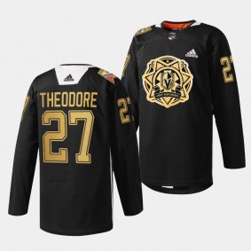 Vegas Golden Knights 2024 First Responders Shea Theodore #27 Black Jersey