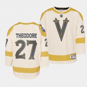 Shea Theodore Vegas Golden Knights Youth Jersey 2024 NHL Winter Classic Cream Premier Player Jersey
