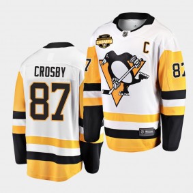 Sidney Crosby #87 Penguins 2021 East Division Champions White Jersey
