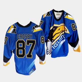 Sidney Crosby Pittsburgh Penguins Throwback Heinous Third Blue #87 Jersey