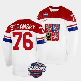 Czech Republic 2022 NHL Global Series Simon Stransky #76 White Jersey Home