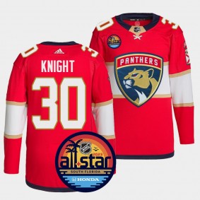 2023 NHL All-Star Spencer Knight Florida Panthers Authentic Pro #30 Red Jersey