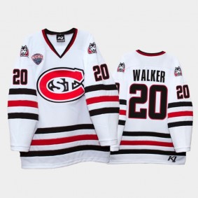 Nolan Walker #20 St. Cloud State Huskies 2021-22 College Hockey White Jersey