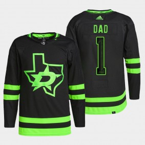 Top Dad Dallas Stars Black Jersey 2022 Fathers Day Gift