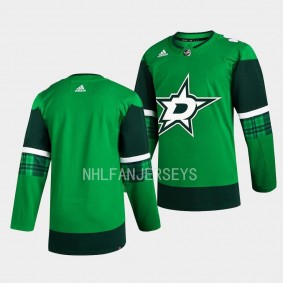 Dallas Stars 2023 St. Patricks Day Primegreen Authentic Green Jersey Men