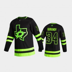Dallas Stars Denis Gurianov #34 Alternate Black 2020-21 Blackout Authentic Jersey