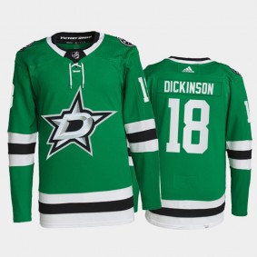 2021-22 Dallas Stars Jason Dickinson Primegreen Authentic Jersey Green Home Uniform