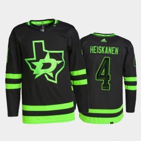 2021-22 Dallas Stars Miro Heiskanen Pro Authentic Jersey Black Alternate Uniform