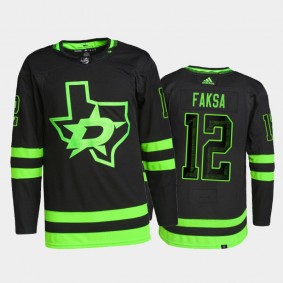 2021-22 Dallas Stars Radek Faksa Pro Authentic Jersey Black Alternate Uniform