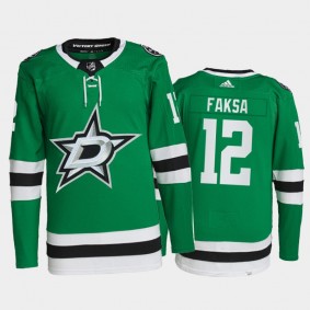 2021-22 Dallas Stars Radek Faksa Primegreen Authentic Jersey Green Home Uniform