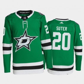 2021-22 Dallas Stars Ryan Suter Primegreen Authentic Jersey Green Home Uniform