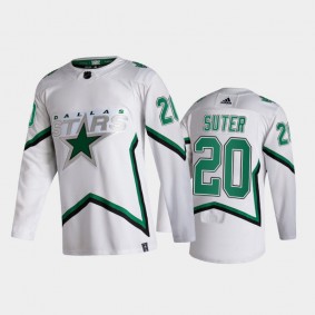 Dallas Stars Ryan Suter #20 2021 Reverse Retro White Special Edition Jersey