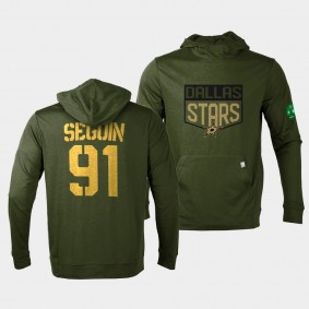 Dallas Stars Tyler Seguin 2022 Salute to Service Olive Levelwear Hoodie Pullover
