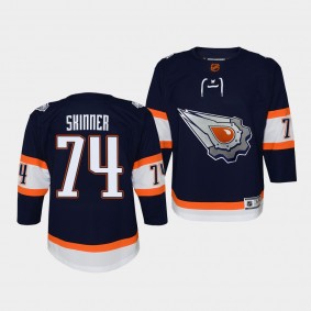Stuart Skinner Edmonton Oilers Youth Jersey 2022 Special Edition 2.0 Navy Replica Jersey