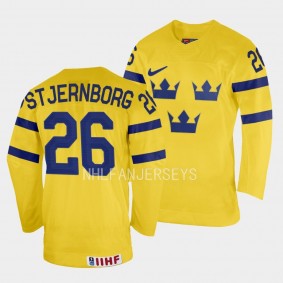 Victor Stjernborg 2023 IIHF World Junior Championship Sweden #26 Yellow Home Jersey Men