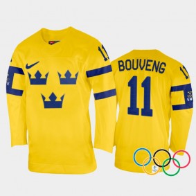 Josefin Bouveng Sweden Women's Hockey Yellow Home Jersey 2022 Winter Olympics