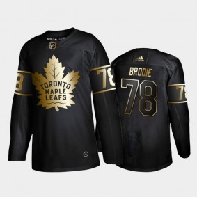 Toronto Maple Leafs T. J. Brodie #78 Authentic Player Golden Edition Black Jersey