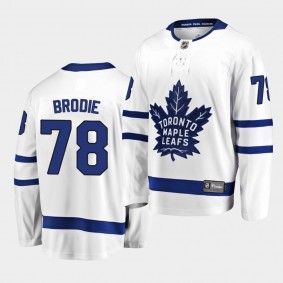 T.J. Brodie Toronto Maple Leafs 2020-21 Away Men White Breakaway Player Jersey