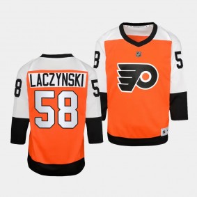 Tanner Laczynski Philadelphia Flyers Youth Jersey 2023-24 Home Burnt Orange Replica Player Jersey