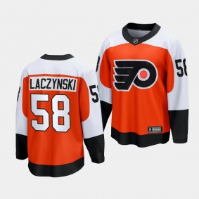 Philadelphia Flyers Tanner Laczynski 2023-24 Home Burnt Orange Premier Breakaway Player Jersey Men's