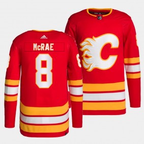 Tate McRae Calgary Flames Authentic Home Red #8 Primegreen Jersey Men's