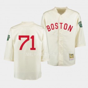 Boston Bruins 2023 Winter Classic Taylor Hall Cream #71 Throwback Baseball Jersey