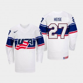 USA Hockey IIHF Taylor Heise #27 White Jersey Home