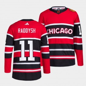 Reverse Retro 2.0 Chicago Blackhawks Taylor Raddysh #11 Red Authentic Primegreen Jersey 2022
