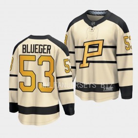 Pittsburgh Penguins Teddy Blueger 2023 Winter Classic Cream Player Jersey Men's