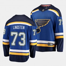 St. Louis Blues Theo Lindstein 2023 NHL Draft Blue Home Jersey Breakaway Player
