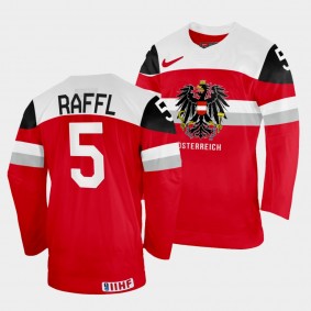 Austria 2022 IIHF World Championship Thomas Raffl #5 Red Jersey Away
