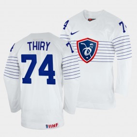 France 2022 IIHF World Championship Thomas Thiry #74 White Jersey Home